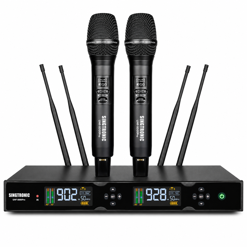 Singtronic UHF-6000Pro Professional Rechargeable Digital True Diversity Wireless Microphone System