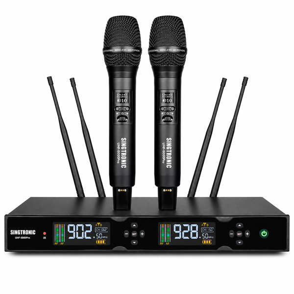Singtronic UHF-6000Pro Professional Rechargeable Digital True Diversity Wireless Microphone System