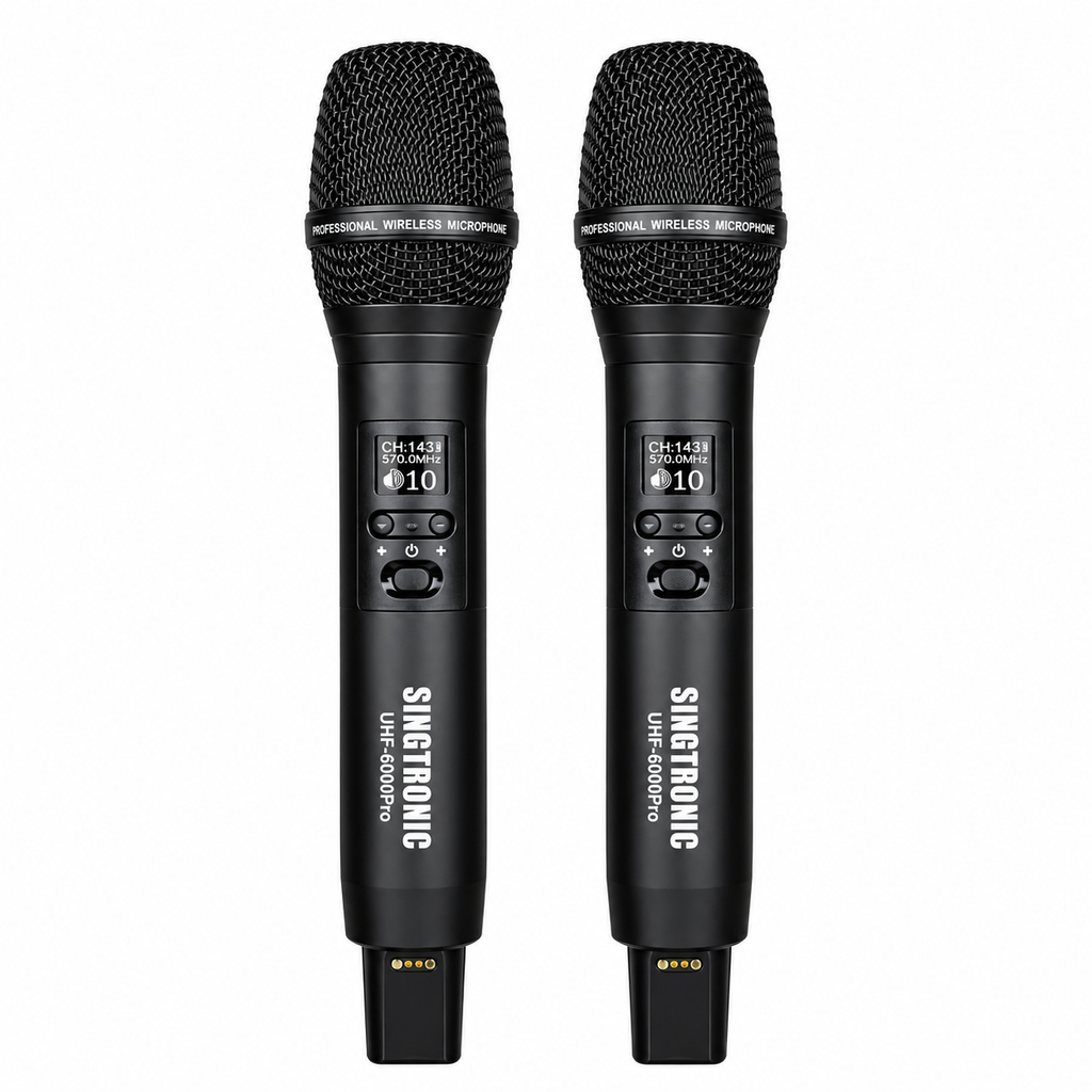 Singtronic UHF-6000Pro Professional Rechargeable Digital True Diversity Wireless Microphone System