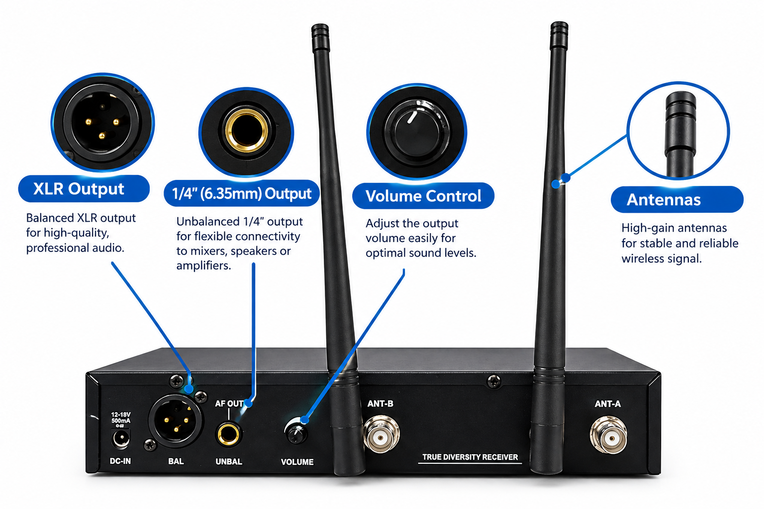 Singtronic UHF-GM22 Professional Giant Single Wireless Microphone Karaoke