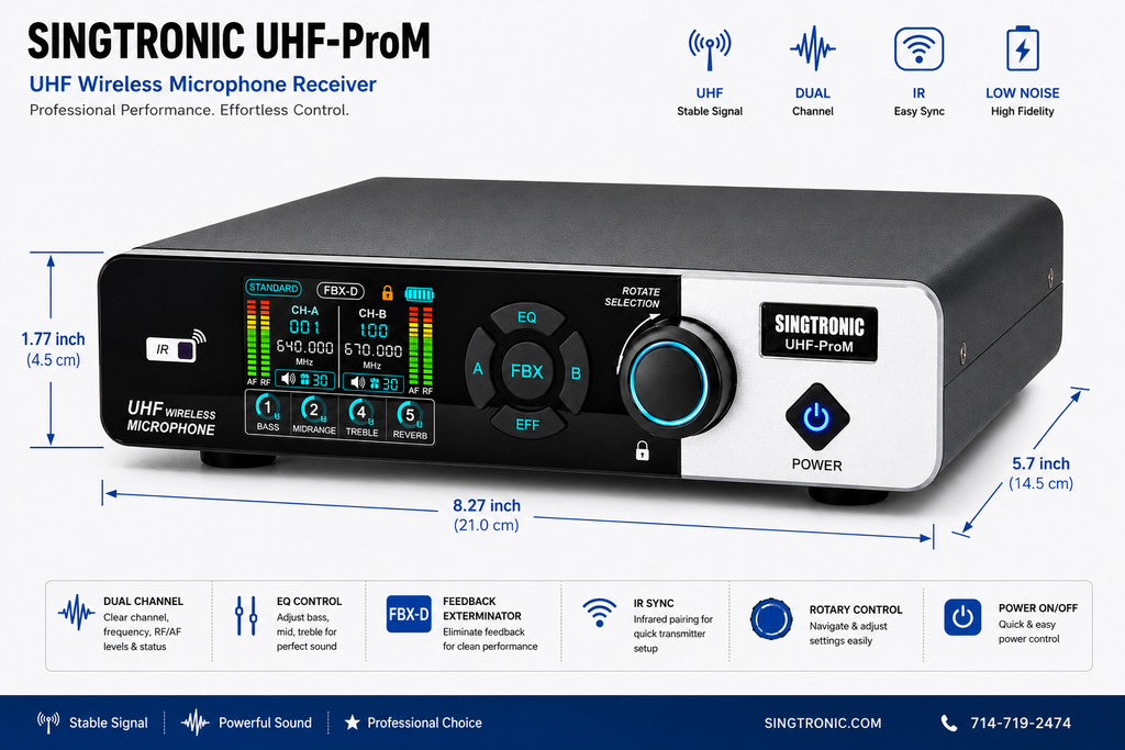 Singtronic UHF-ProM Professional True Diversity Wireless Microphone System