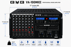 BVB VA-100MKII Professional KJ/DJ 3000W Mixing Amplifier Karaoke Built in Bluetooth & EQ