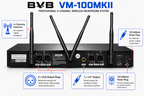 BVB VM-100MKII Professional 4 x UHF Wireless Microphone System