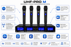 BVB VM-100MKII Professional 4 x UHF Wireless Microphone System