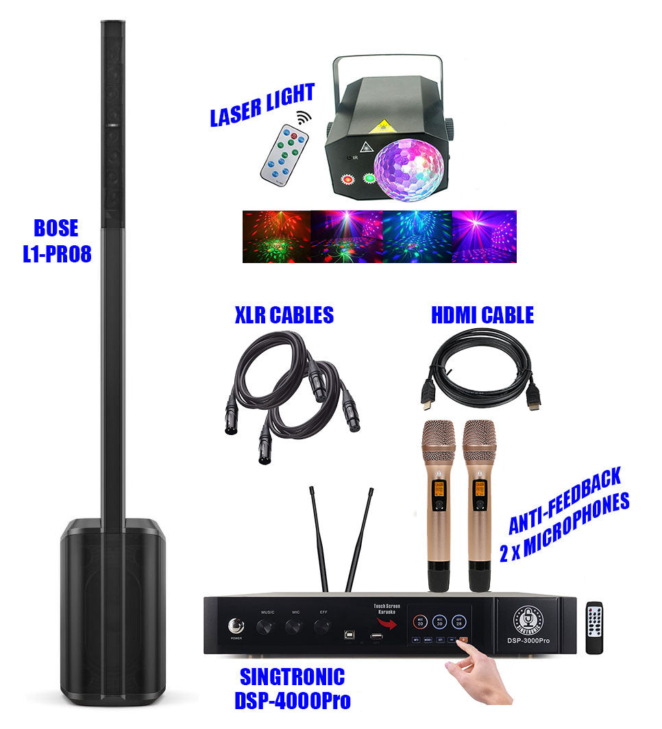 Bose L1 Pro 8 + Singtronic DSP-4000Pro Professional Complete Karaoke System