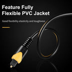 Digital 10ft Optical Audio Cable Tosklink to Tosklink Optical Fiber Optic Cable