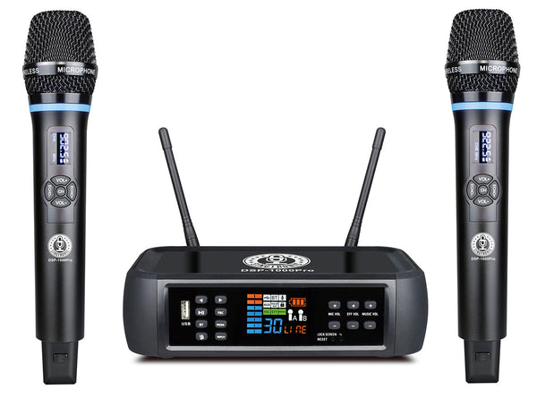 Singtronic DSP-1000Pro Rechargeable Digital DSP Karaoke Mixer Free: 2 x Wireless Microphones