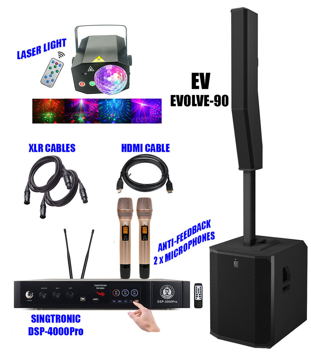 Electro Voice Evolve 90 PA Module + Singtronic DSP-4000Pro Professional Complete Karaoke System