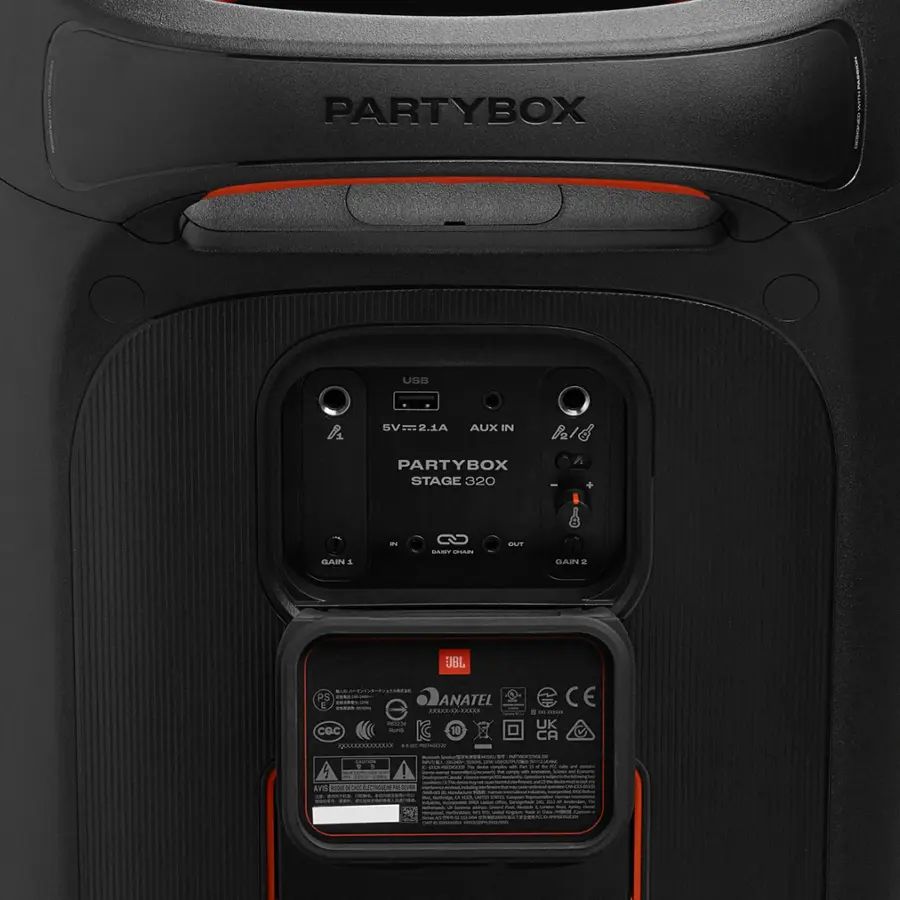 JBL - PartyBox Stage 320 Professional Portable Wireless Party Speaker Rechargeable Battery