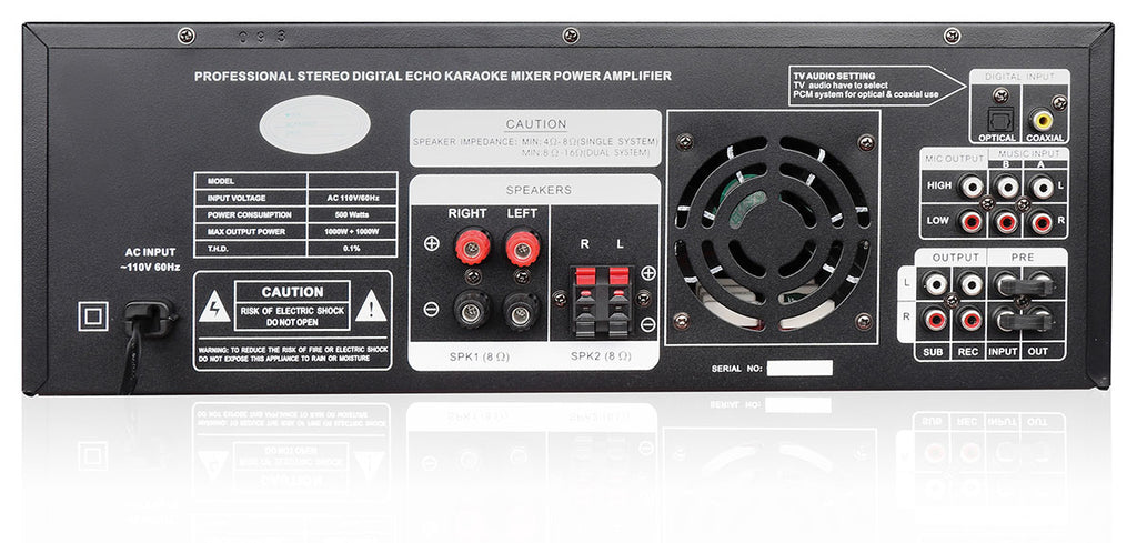 Professional Karaoke System 2000W via Youtube Unlimitted Songs by Apps