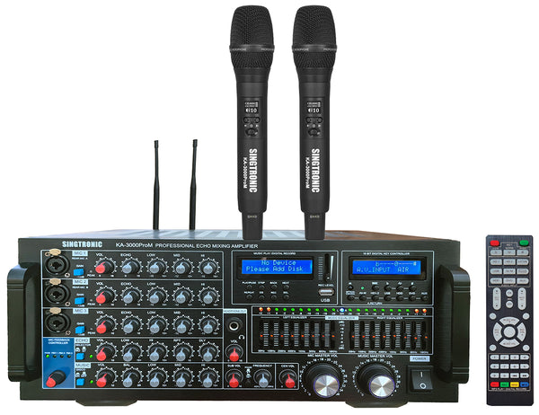 Singtronic KA-3000ProM Professional 3 in 1 KJ/DJ 3000W Mixing Amplifier Equalizer Karaoke & USB Recording