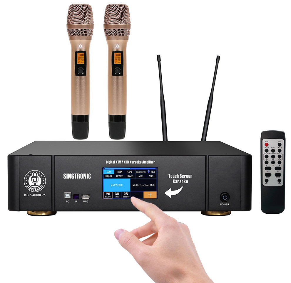 Singtronic KSP-4000Pro Professional 3 in 1 Digital 4000W Karaoke Sound Processor Amplifier Touch Screen