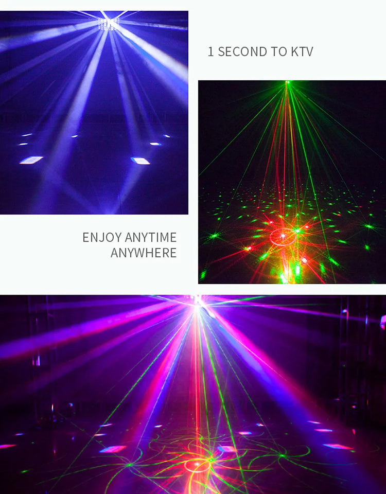 Laser Butterfly Super Disco Light, Strobe Party Light with Remote Control