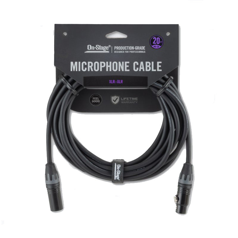 Professional XLR Male to XLR Female Production-Grade Cable (XLR to XLR) 20 ft