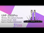 Singtronic UHF-2000Pro Professional Dual UHF PLL True Diversity Wireless Microphone Karaoke System