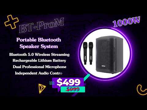 Singtronic BT-ProM Professional Multifunctional Portable Bluetooth Speaker System