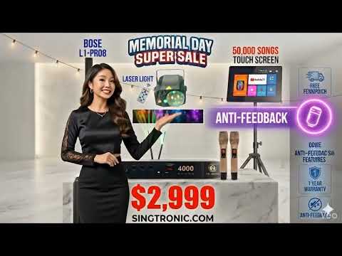 Bose L1 Pro 8 + Singtronic DSP-4000Pro Processor and 21.5" Touch Screen Smart Karaoke