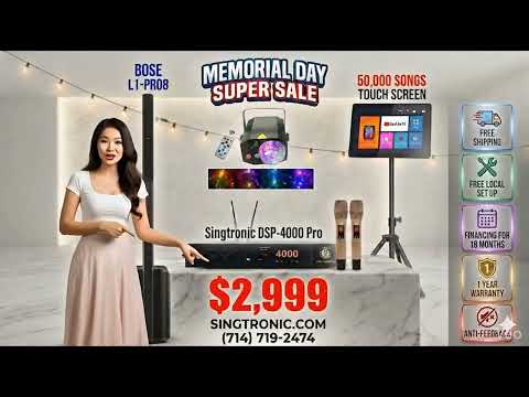 Bose L1 Pro 8 + Singtronic DSP-4000Pro Processor and 21.5" Touch Screen Smart Karaoke