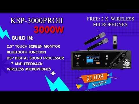 Singtronic KSP-3000ProII Professional 3 in 1 Digital 3000W Karaoke Sound Processor Amplifier