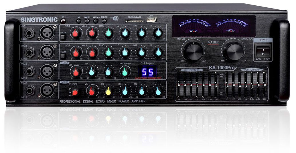 Professional Karaoke System 2000W via Youtube Unlimitted Songs by Apps