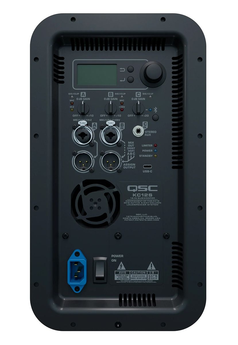 QSC KC12 Professional Active 3-way 3000W Column Loud Karaoke Speaker System