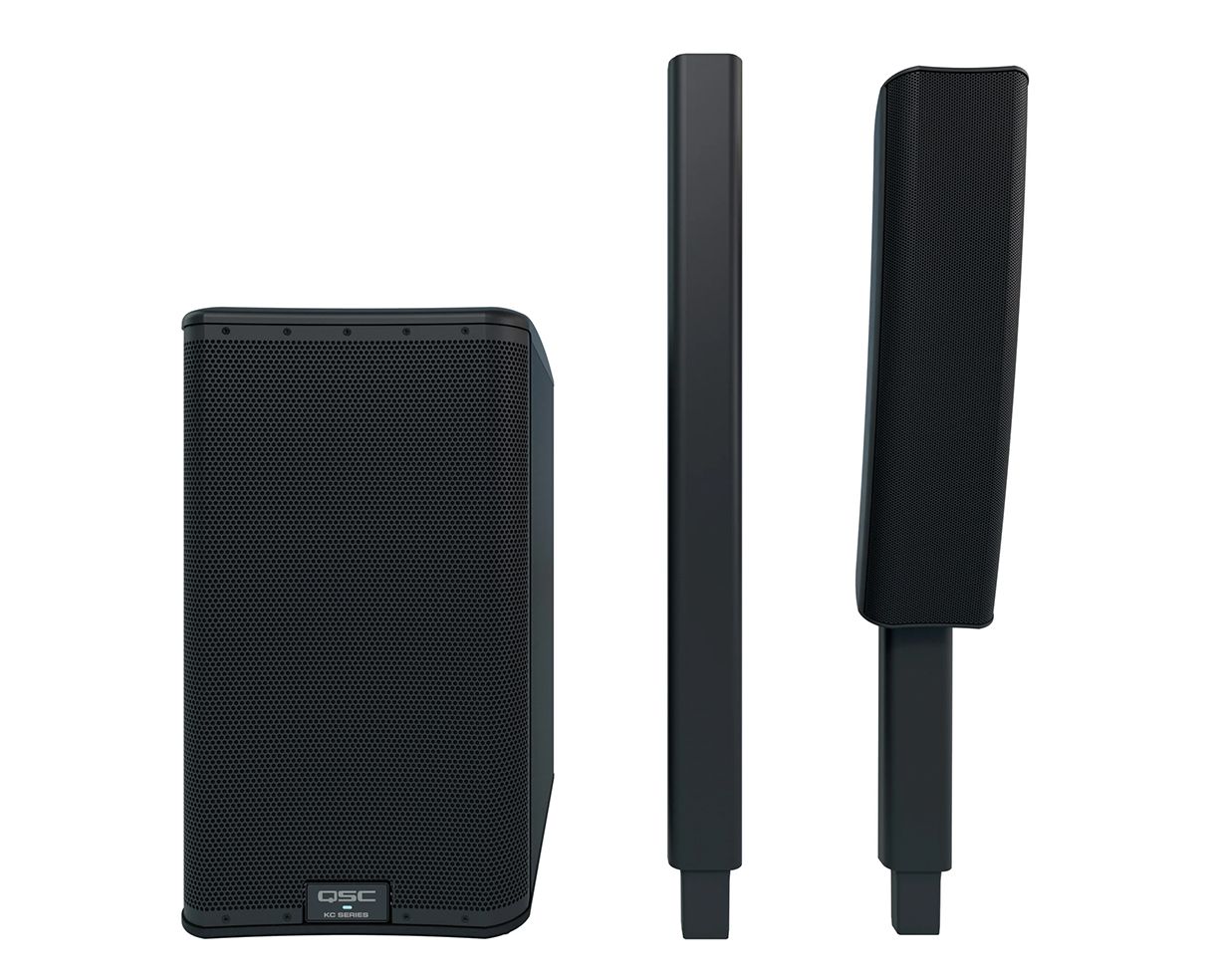 QSC KC12 Professional Active 3-way 3000W Column Loud Karaoke Speaker System