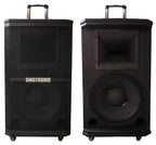 Singtronic BT-1200DSP Professional Rechargeable DSP 12" Karaoke 1200W Speaker With 2 UHF Wireless Mic.