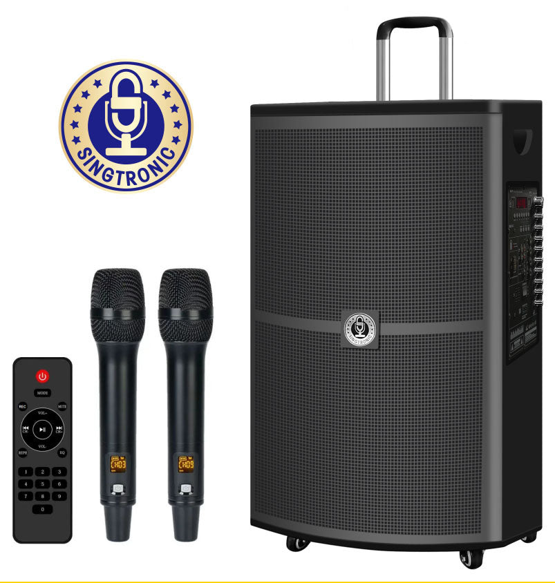 Singtronic BT-1500DSP Professional 15" Karaoke Speaker + KTV-ProK Hard Drive Player Select Songs by Apk.