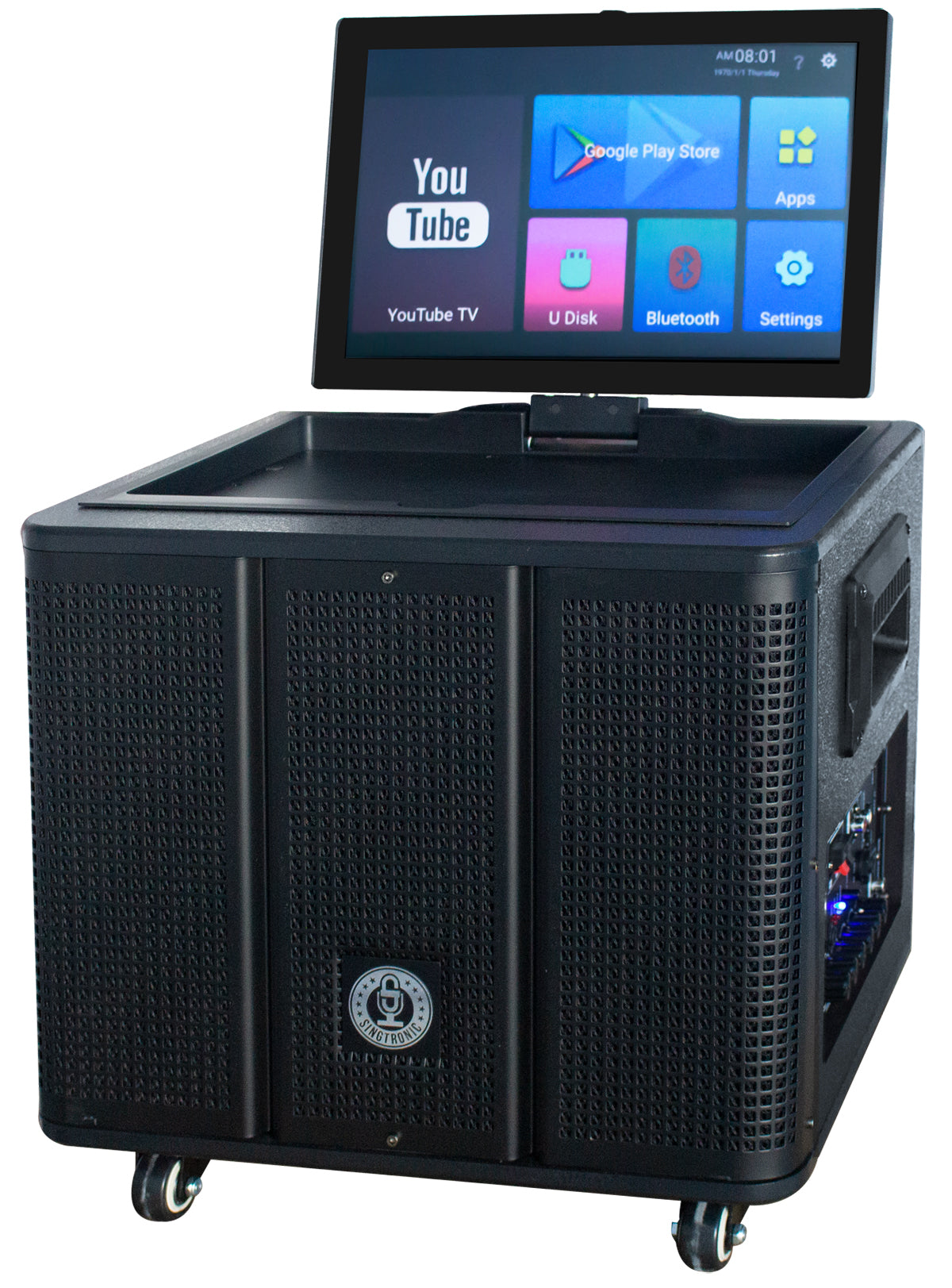 Singtronic BT-369Pro Professional 1000W Powered Portable All-in-One Karaoke System 16' Inches Touch Screen