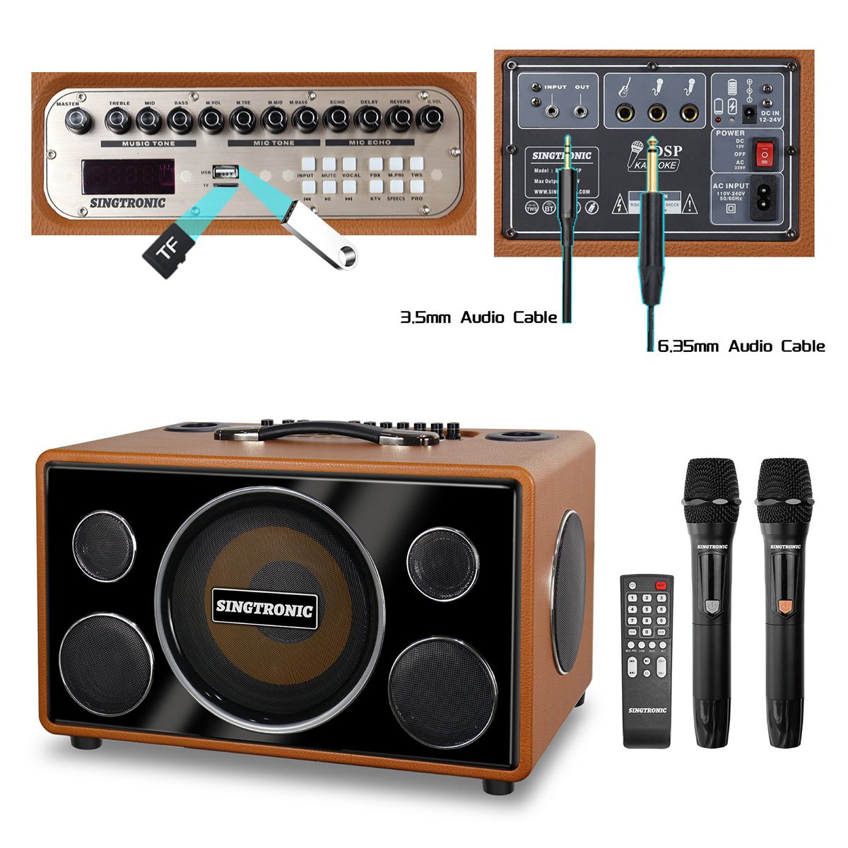 Singtronic BT-800DSP Professional 800W All-in-One Bluetooth Karaoke Speaker Built in DSP