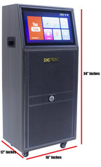 Singtronic BT-888HD Professional 1000W Touch Screen 15.6" PA Karaoke System w/ 2 x Wireless Mics.