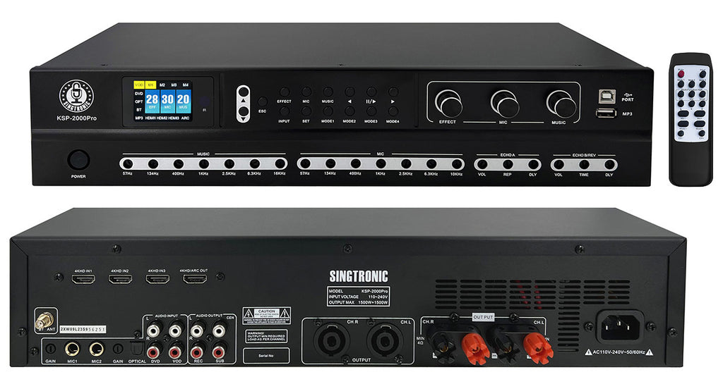 Singtronic Complete Professional 3000W Karaoke System Special by Youtube Control by Phones & Tablets