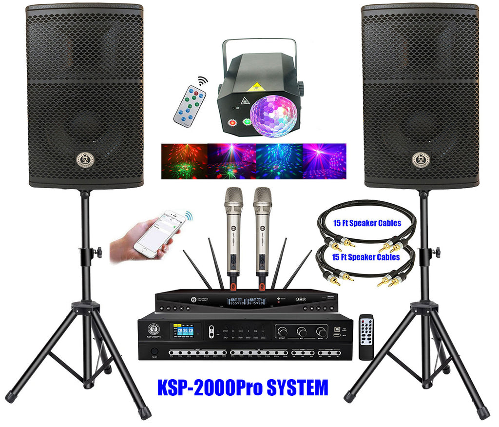 Singtronic Complete Professional 3000W Karaoke System Special by Youtube Control by Phones & Tablets