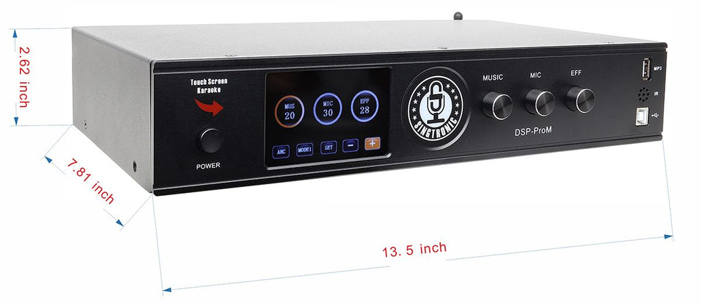 Singtronic DSP-ProM Professional Digital Echo Karaoke Mixer Plus 2 x Anti-feedback Wireless Mics.