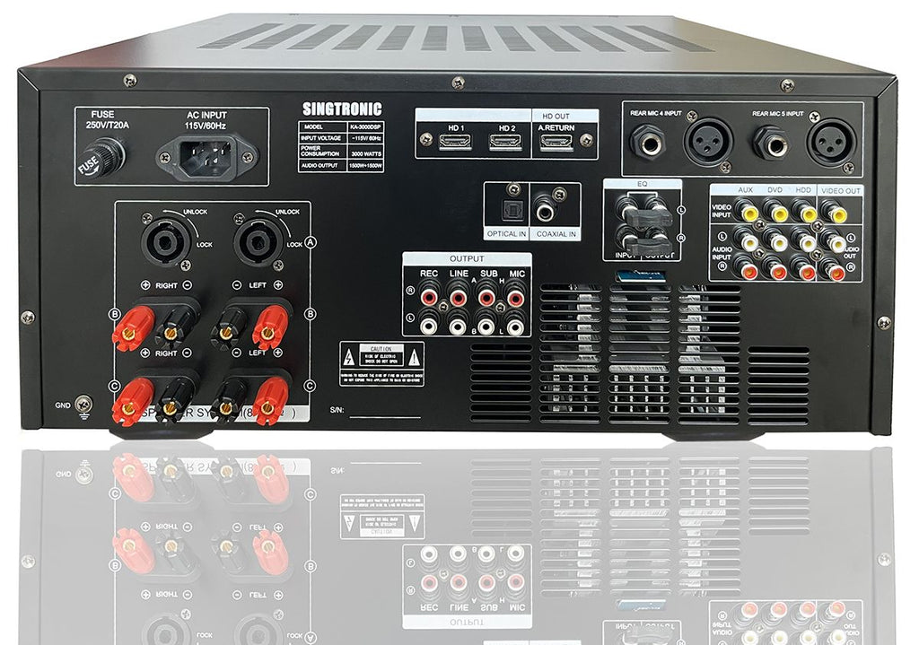 Singtronic KA-3000DSP Professional KJ/DJ 3000W Mixing Amplifier Equalizer Karaoke & USB Recording