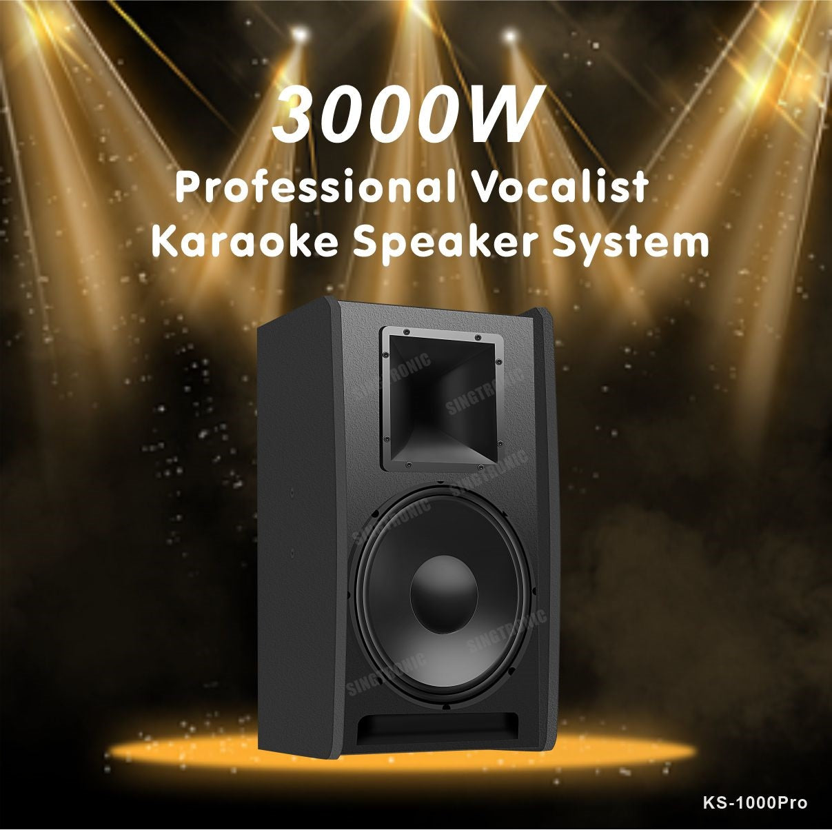 Singtronic KS-1000Pro Professional 3000W Vocalist Karaoke Speaker (Pair)
