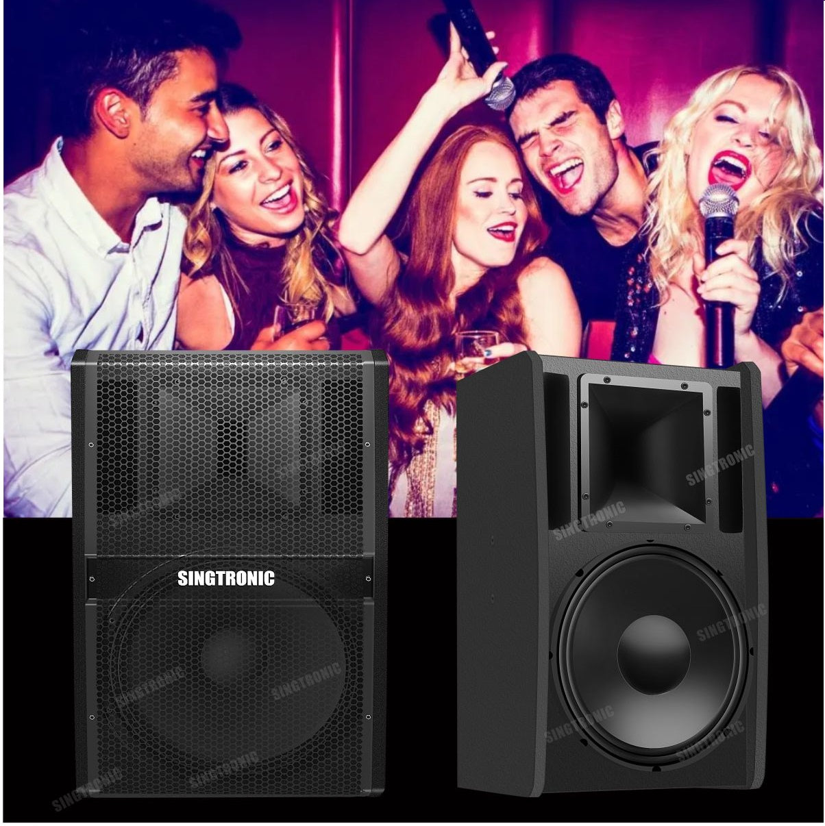 Singtronic KS-1500Pro Professional 3500W Vocalist Karaoke Speaker System (Pair)