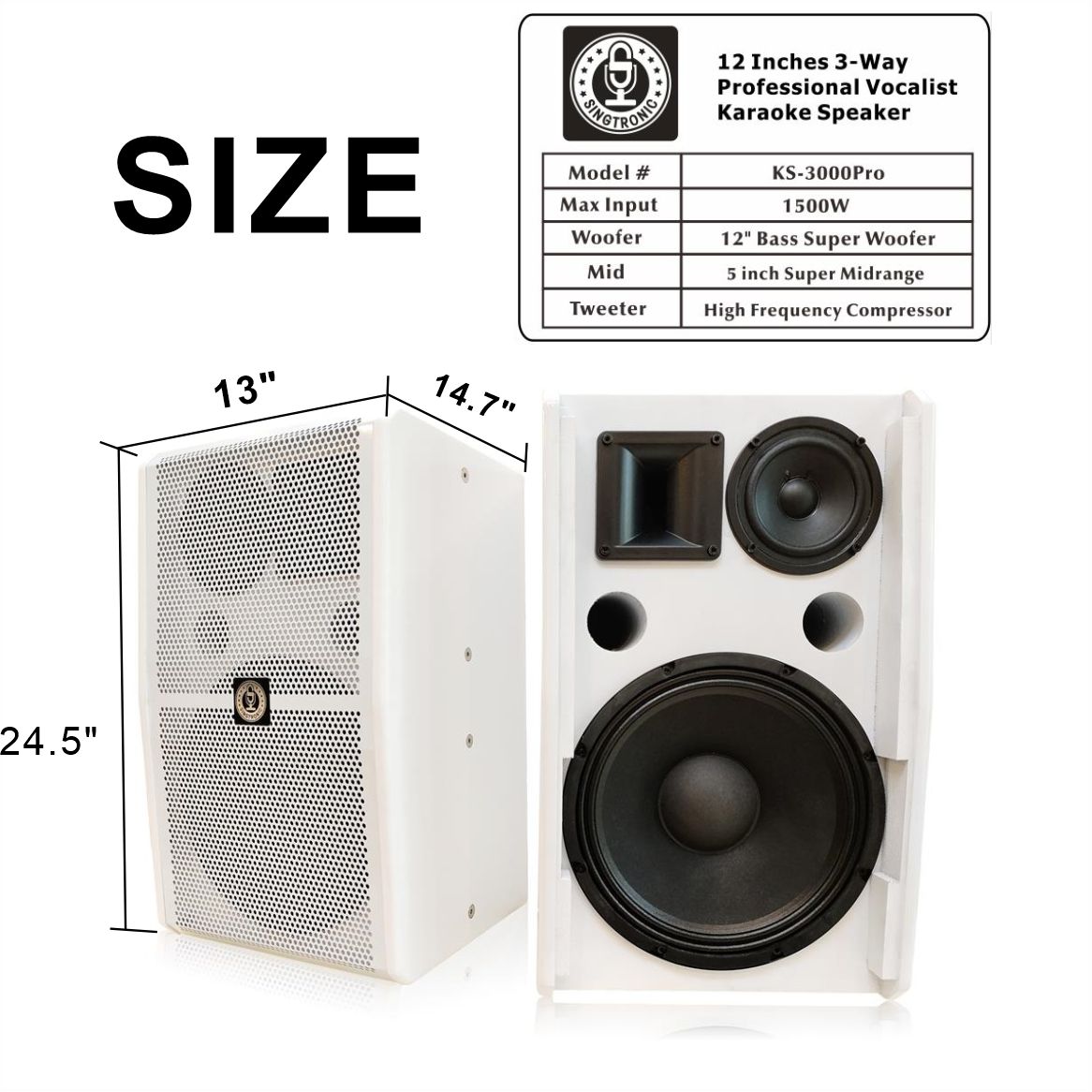 Singtronic KS-3000Pro 3000W Vocalist Karaoke Speakers – Singtronic.com