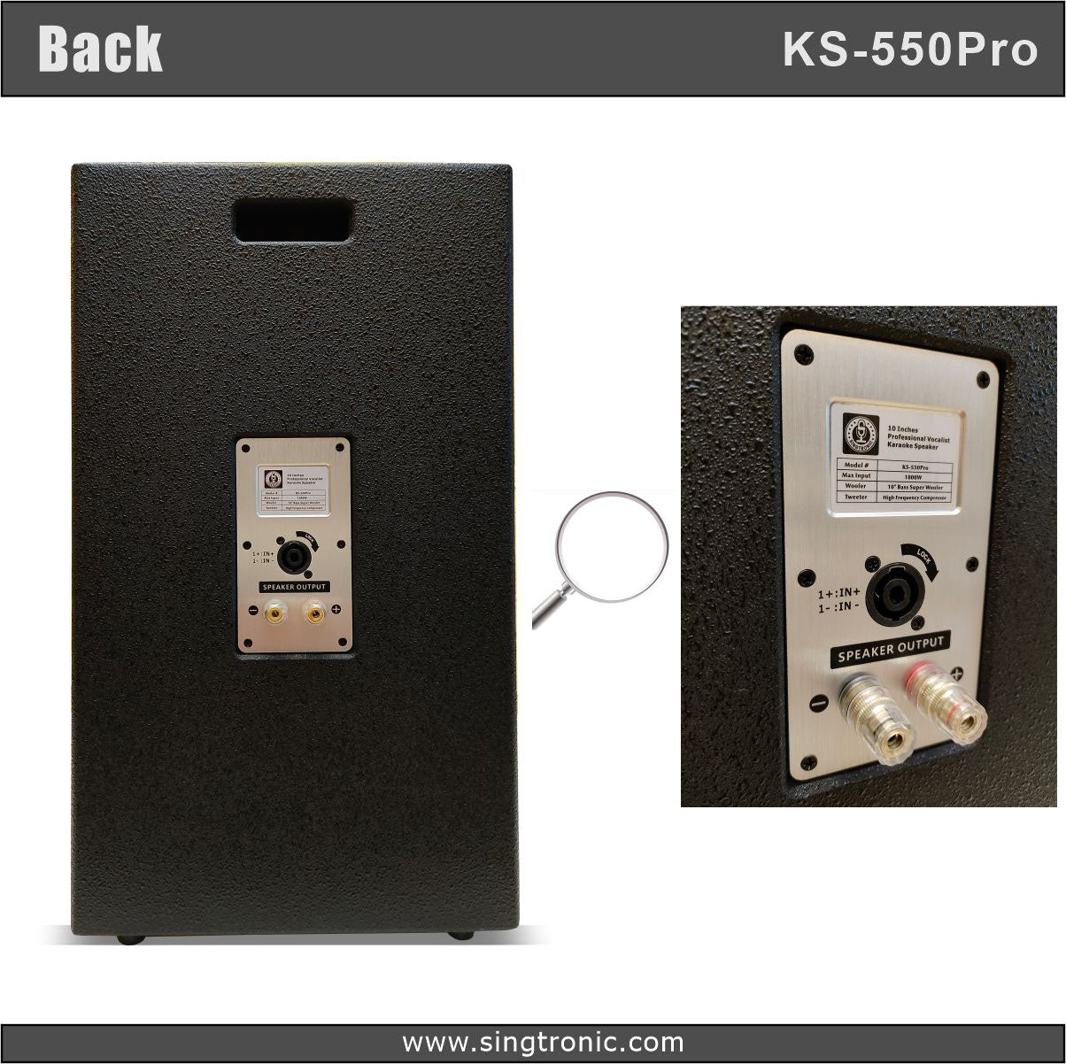 Singtronic KS-550Pro Professional 2000W Vocalist Karaoke Speaker System (Pair)