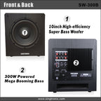 Singtronic KS-550S Professional 1500W Speaker + SW-300B Pre-Amplifier 300W Power Subwoofer