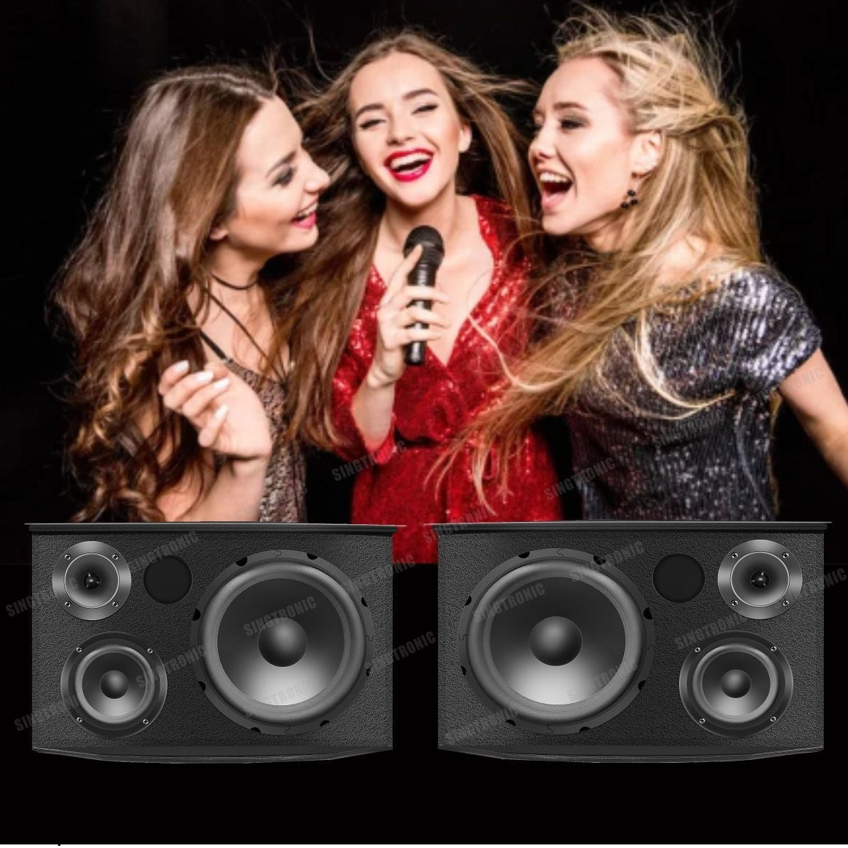 Singtronic KS-550S Professional 1500W Vocalist Karaoke Speaker System (Pair)