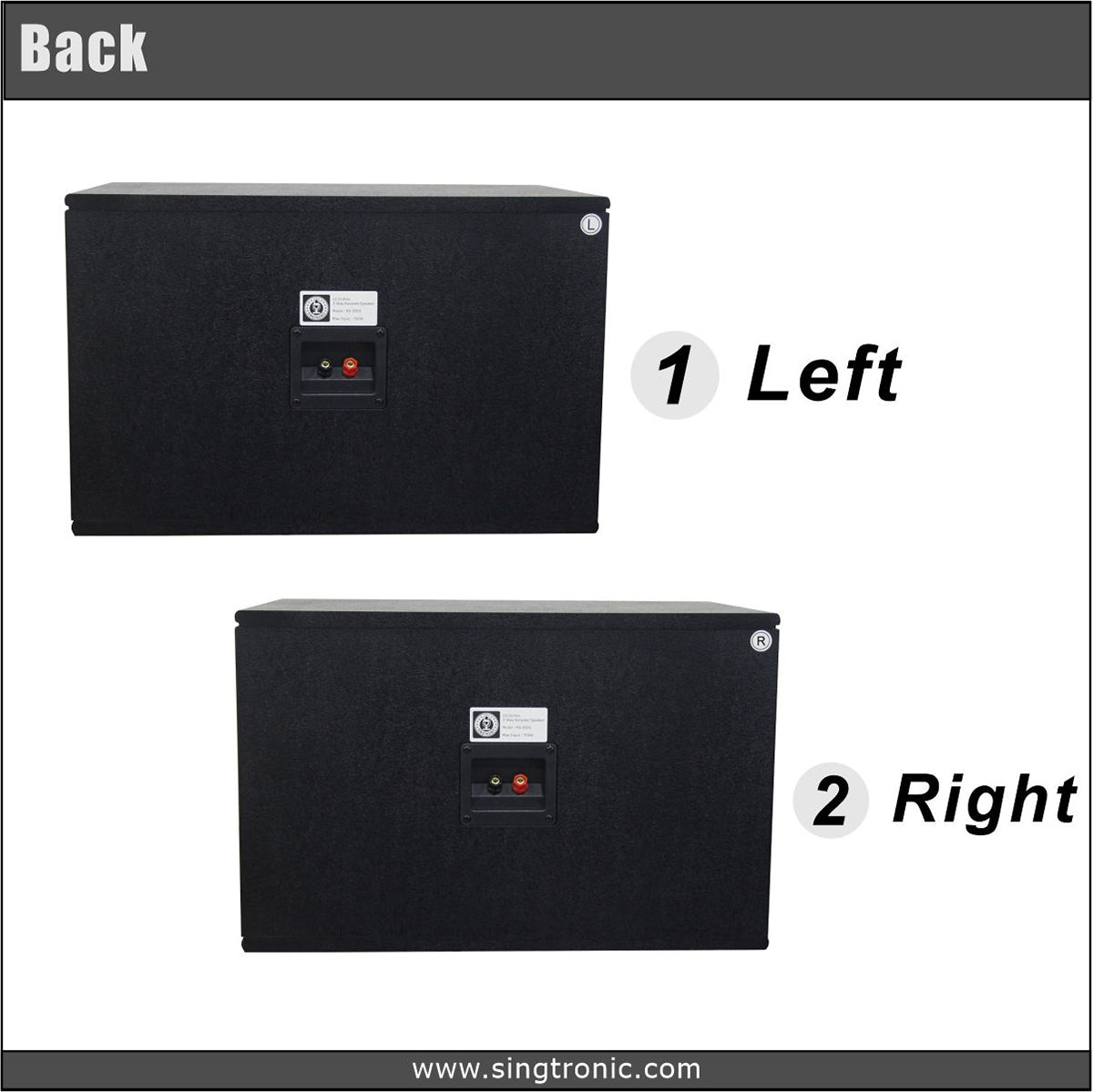 Singtronic KS-550S Professional 1500W Vocalist Karaoke Speaker System (Pair)