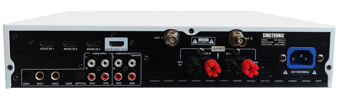 Singtronic KSP-1000ProW Professional Digial 2000W 3 in 1 Karaoke Sound Processor W/ 2 x Mics.