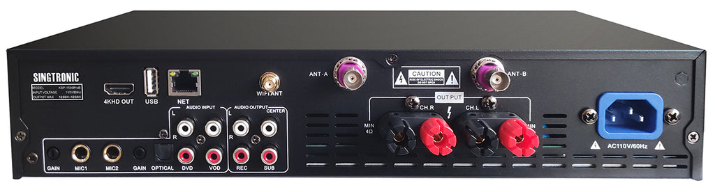 Singtronic KSP-1500ProB Professional 4 in 1 Digital 2500W Karaoke Amplifier W/ Unlimited Youtube Songs by Iphone & Tablets