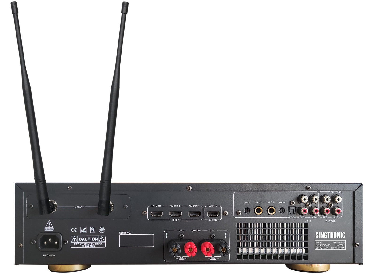 Singtronic KSP-4000Pro Professional 3 in 1 Digital 4000W Karaoke Sound Processor Amplifier Touch Screen