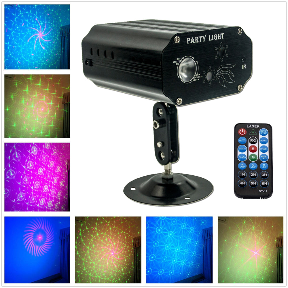Singtronic L.E.D Mini Party Laser Spot Disco Light with Remote Control & Sync Music