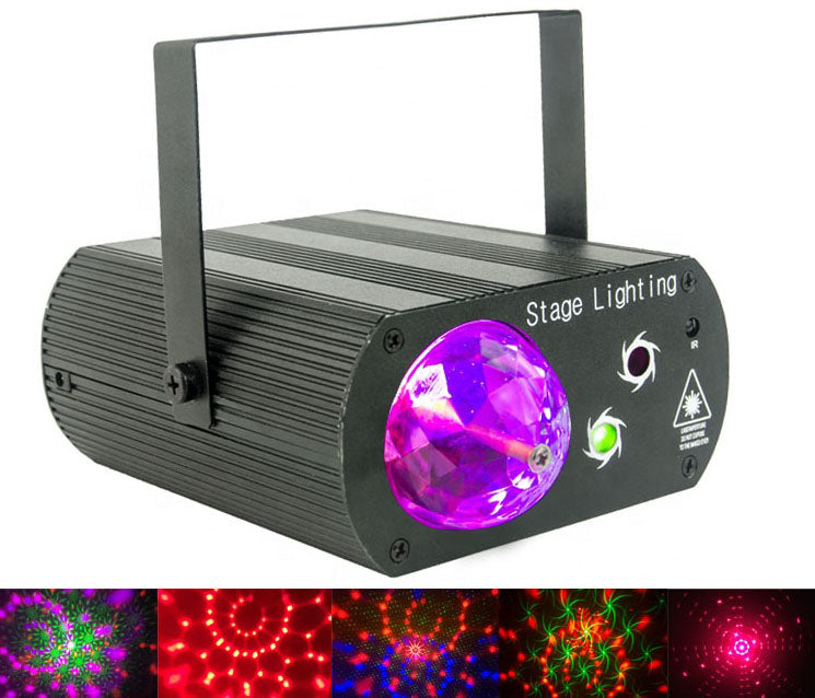 Singtronic L.E.D Mini Party Laser Spot Disco Light with Remote Control & Sync Music