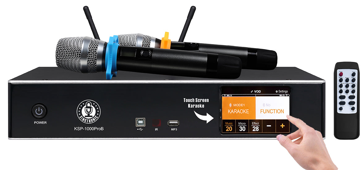 Singtronic 2500W Youtube Karaoke System Built in Anti-Feedback Microphones