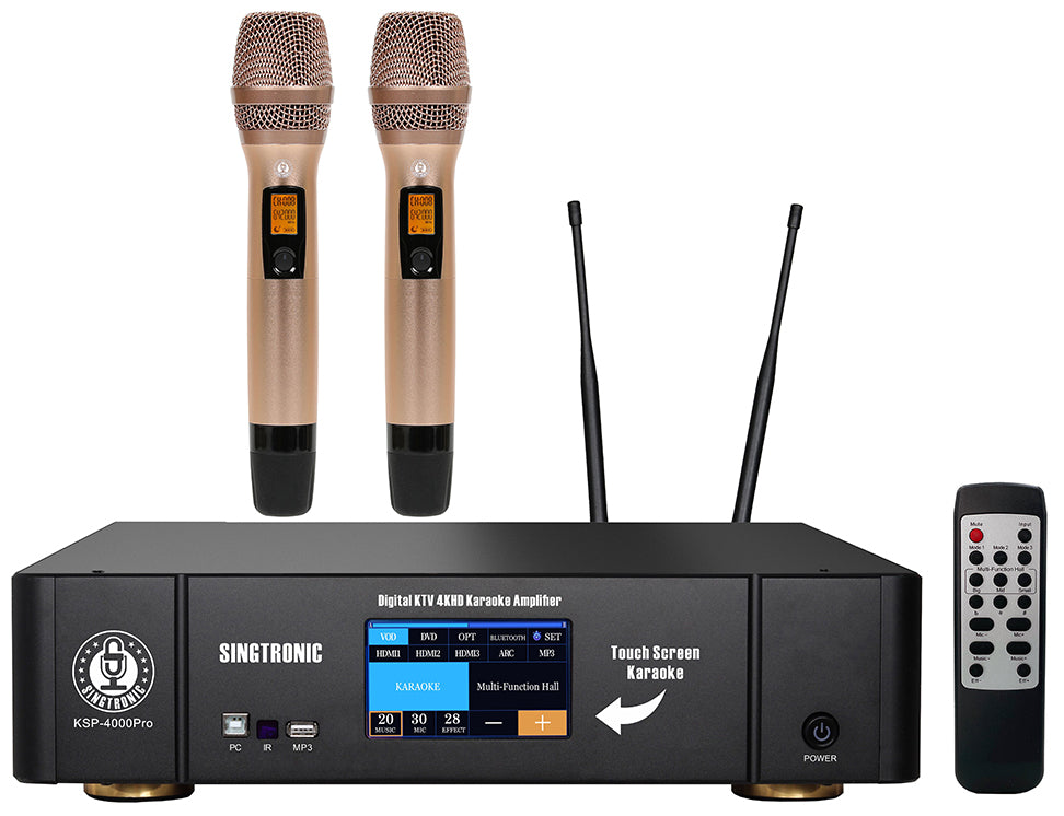 Singtronic Professional 4500W Karaoke System Unlimited YouTube Songs via iPhone & PC Tablets