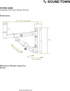 Singtronic Professional Heavy Duty Speaker Wall Mount Bracket (Pair)